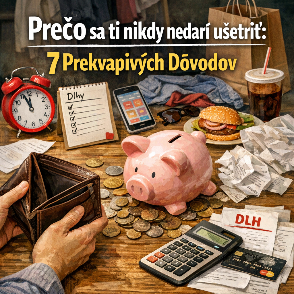 Illustration of Prečo sa ti nikdy nedarí ušetriť: 7 Prekvapivých Dôvodov